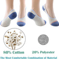 5-Pack No Show Socks for Women Size 6-9 Ankle Invisible Non-Slip Athletic Socks