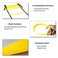 Agility Ladder, Football Training Equipment Set, 20Ft Adjustable Agility Ladder, 12 Disc Cones, 4 Steel Stakes,