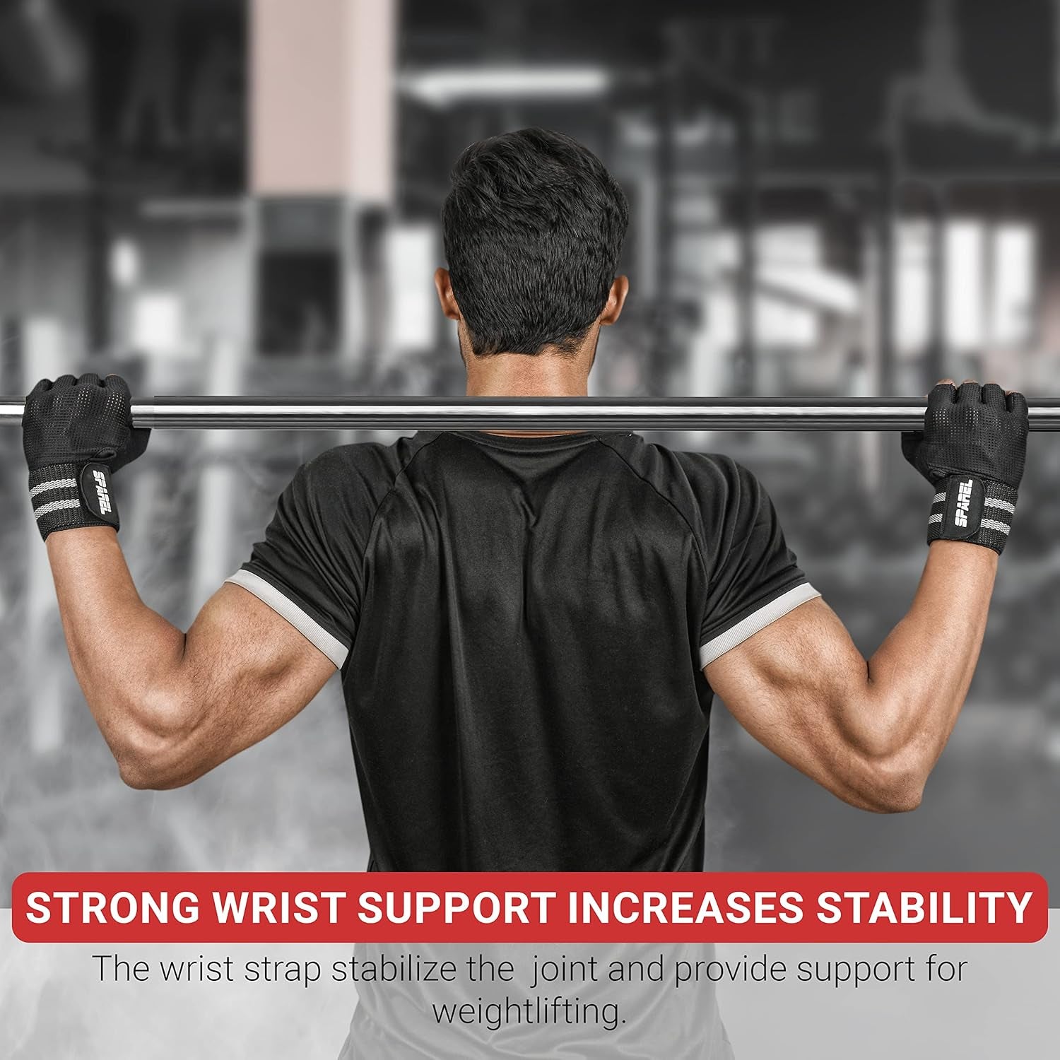 Workout Gloves for Men with Wrist Wrap Support Weight Lifting Gloves for Men, Gym Gloves