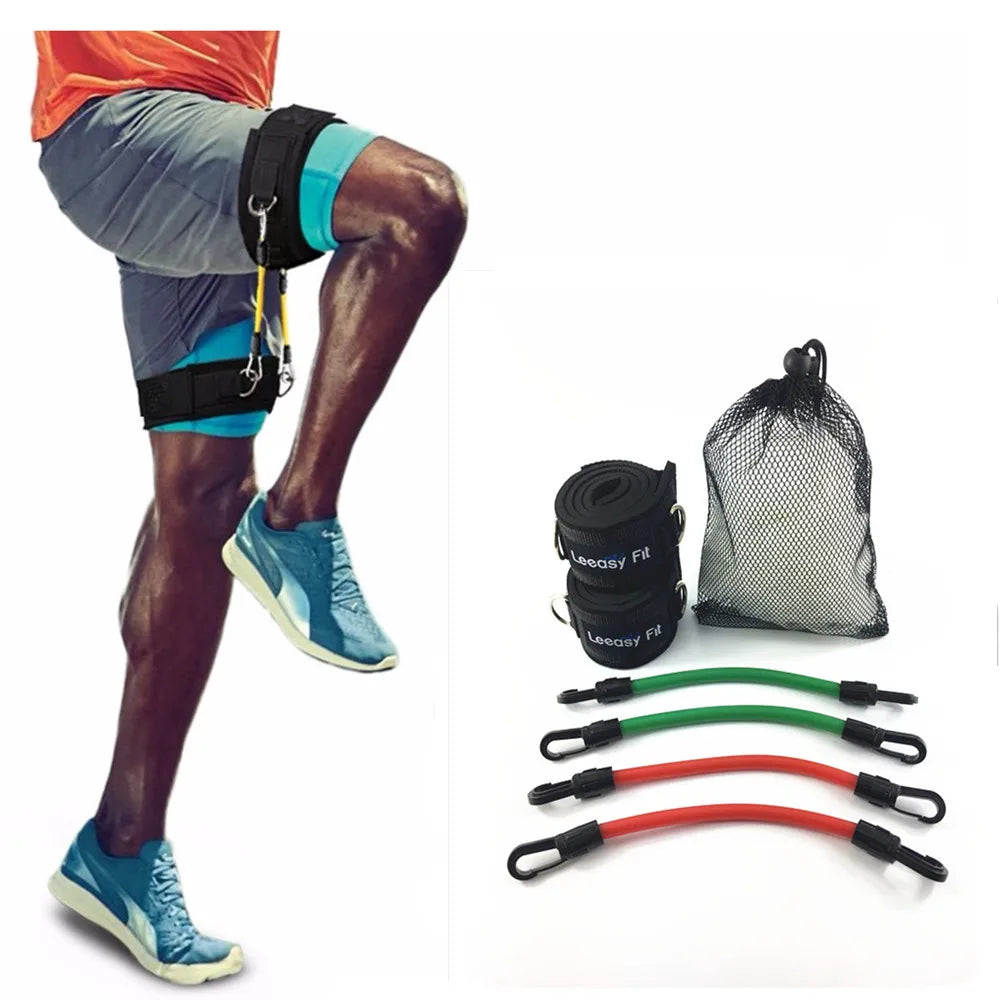 Leg Running Resistance Tubes Kinetic Speed Strength Elasticas Band Exercise for Athletes Football Basketball Players