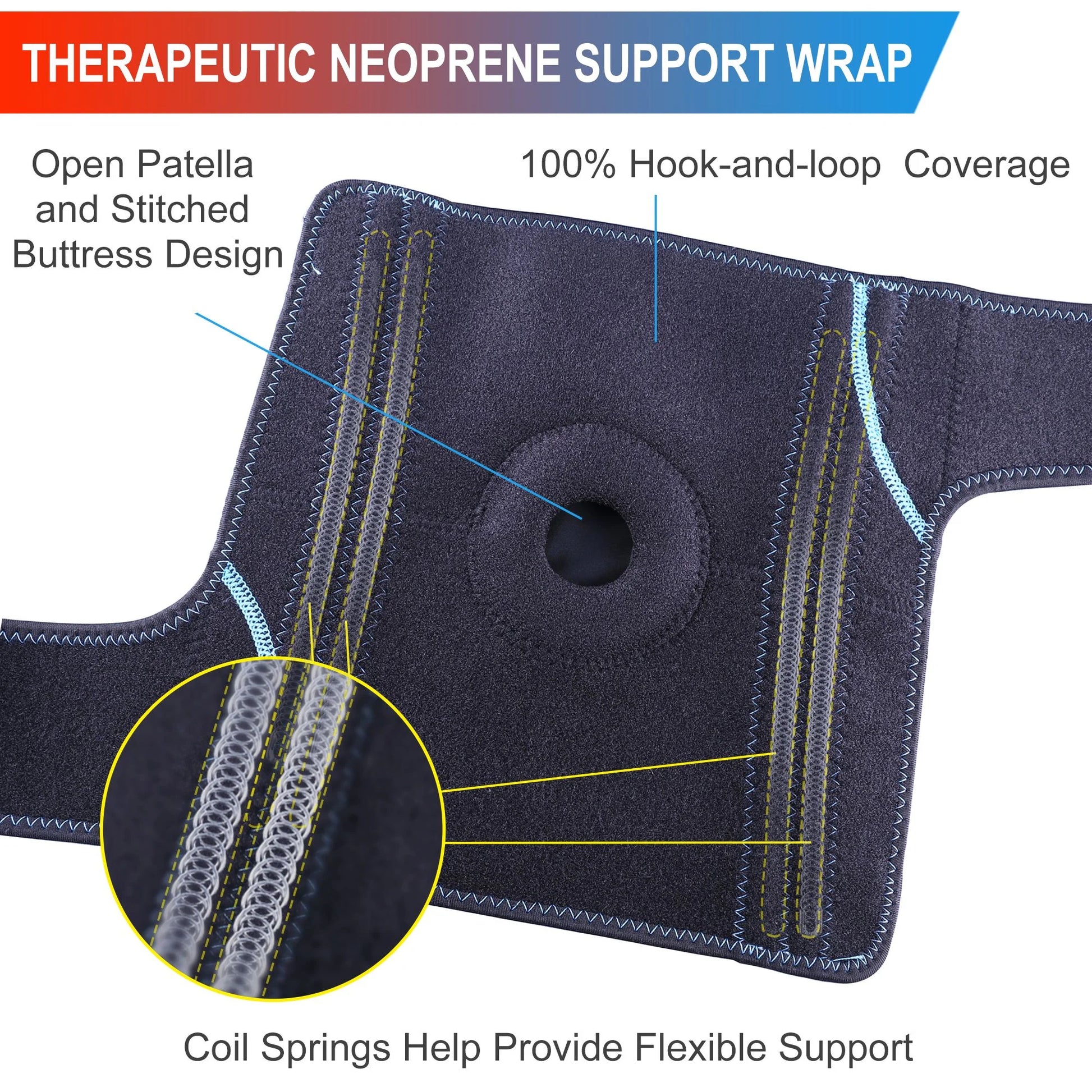 Ice Packs for Knee Injuries, Gel Hot Cold Pack W/ Wrap for Knee Surgery, Pain Relief