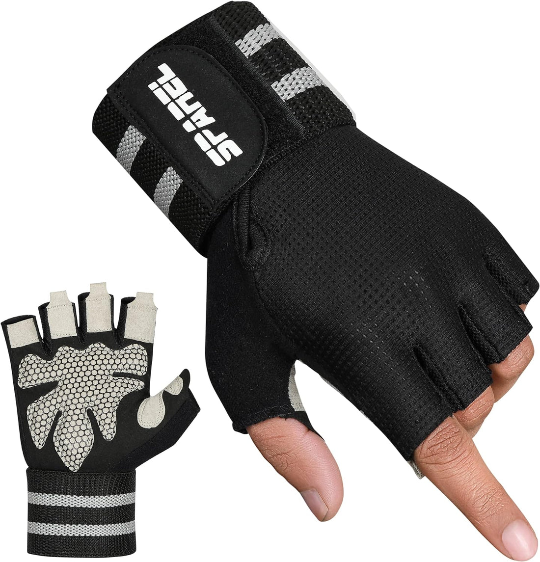 Workout Gloves for Men with Wrist Wrap Support Weight Lifting Gloves for Men, Gym Gloves