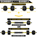 4-In-1 Free Weight Combination with Curved Bar Connector for Women Men Workout Fitness