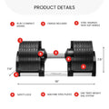 NUOBELL Adjustable Dumbbell Set 5-80 Lbs