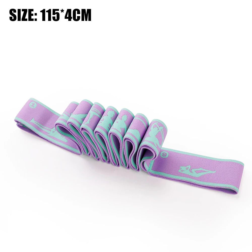 Multi-Section Elastic Yoga Resistance Bands Adult Child Dance Training Gym Home Pilates Exercise Pull Strap Belt Fitness Sport