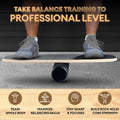 Balance Board Sports Trainer, Surf Trainer Board with Adjustable Stoppers, Improve Core Strength and Balance Control