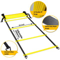 Agility Ladder, Football Training Equipment Set, 20Ft Adjustable Agility Ladder, 12 Disc Cones, 4 Steel Stakes,