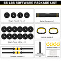 4-In-1 Free Weight Combination with Curved Bar Connector for Women Men Workout Fitness