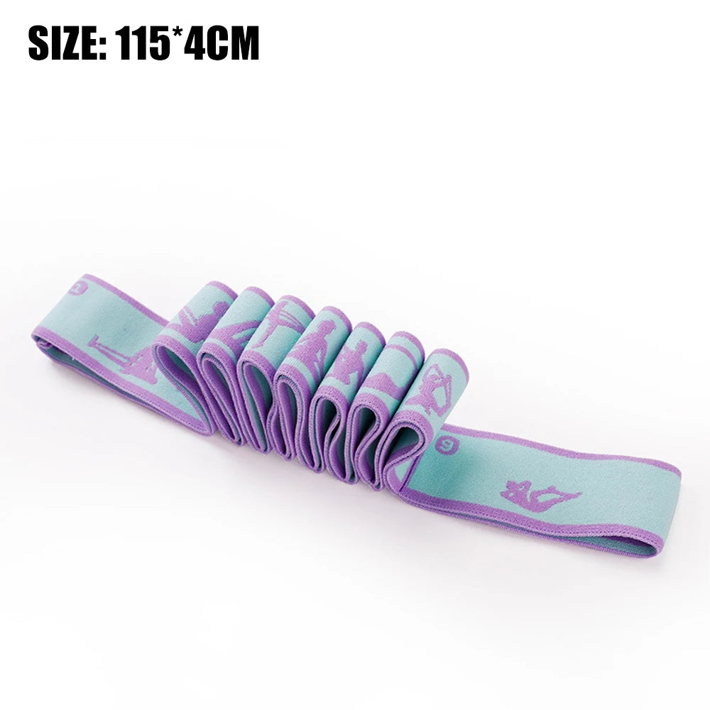 Multi-Section Elastic Yoga Resistance Bands Adult Child Dance Training Gym Home Pilates Exercise Pull Strap Belt Fitness Sport