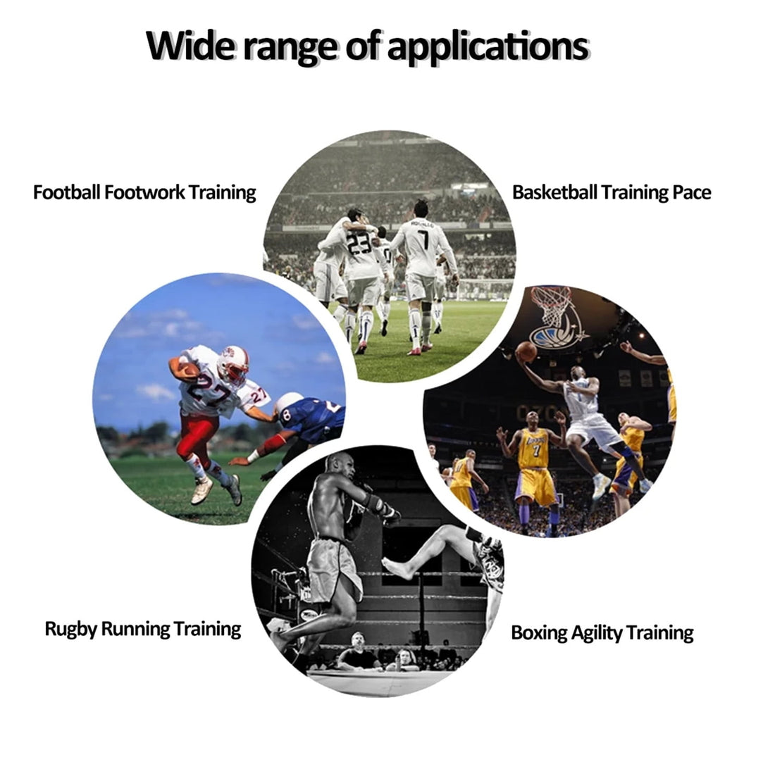 Agility Ladder, Football Training Equipment Set, 20Ft Adjustable Agility Ladder, 12 Disc Cones, 4 Steel Stakes,