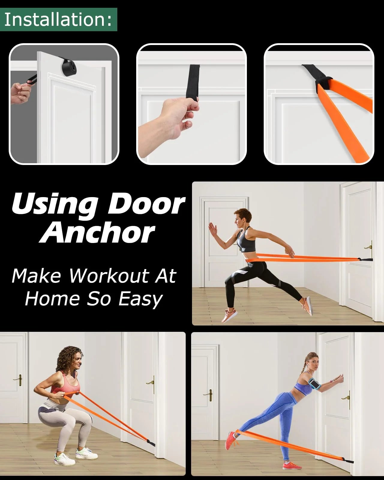 Pull up Assist Bands Set of 6, Resistance Bands, Heavy Duty Exercise Bands, Workout Bands for Body Stretching, Powerlifting and Resistance Training