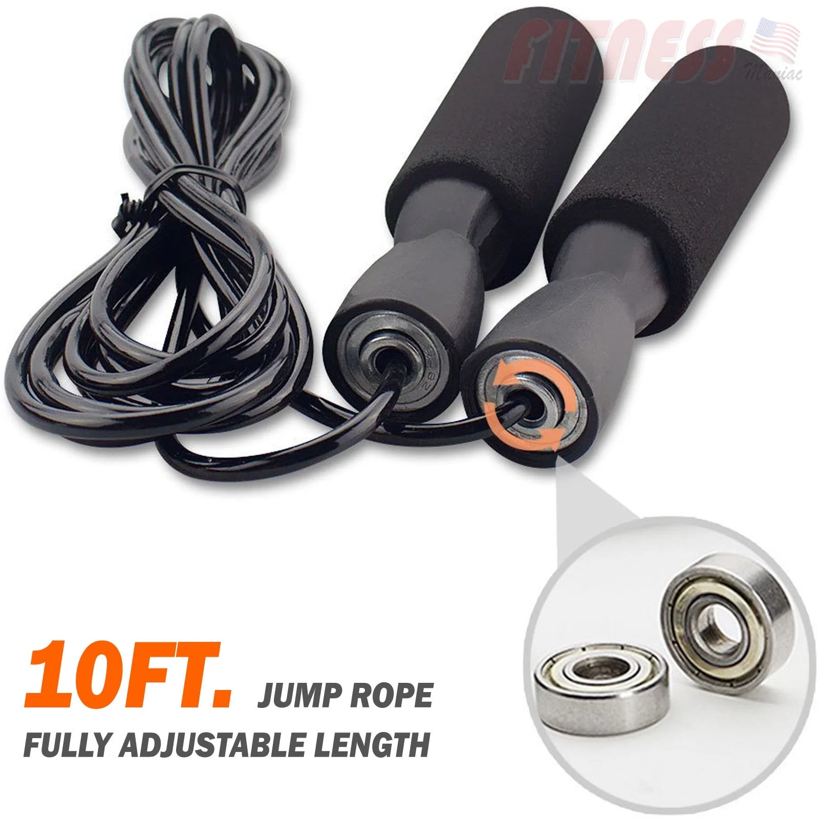 Skipping Rope with Ball Bearings Rapid Standard Speed Jump Rope PVC Cable