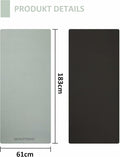 Yoga Mat with Strap, 1/3 Inch Extra Thick Yoga Mat Double-Sided Non Slip, Professional TPE Yoga Mats for Women Men, Workout Mat for Yoga, Pilates and Floor Exercises