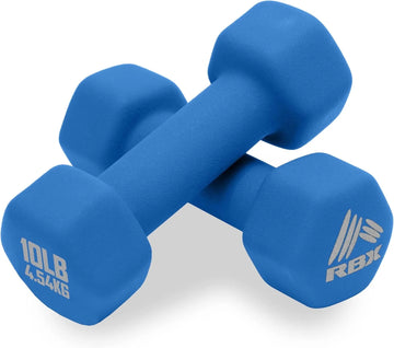 Weights Dumbbells Set - Neoprene Arm Weights with Non-Slip Grip, Training, Workout, Fitness, 10Lb