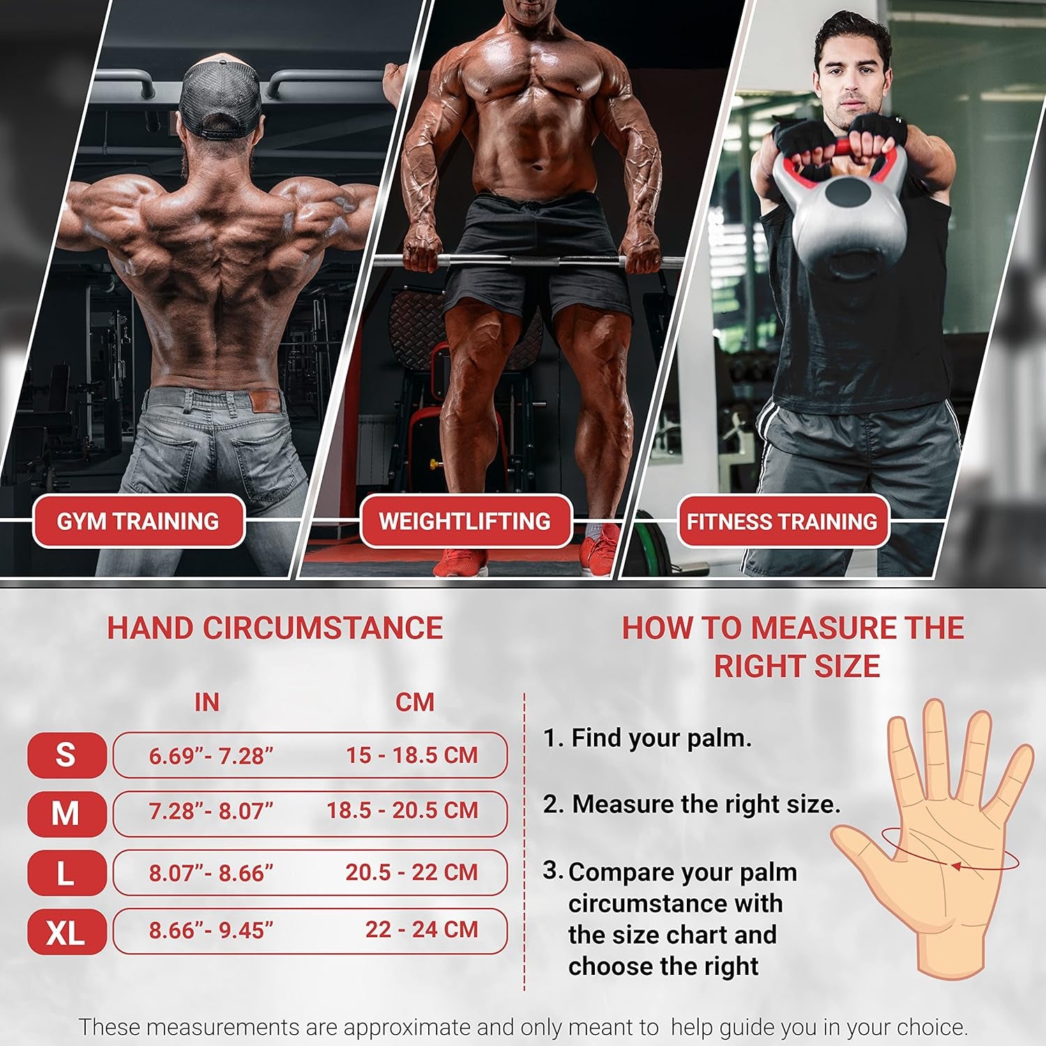 Workout Gloves for Men with Wrist Wrap Support Weight Lifting Gloves for Men, Gym Gloves