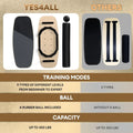 Balance Board Sports Trainer, Surf Trainer Board with Adjustable Stoppers, Improve Core Strength and Balance Control